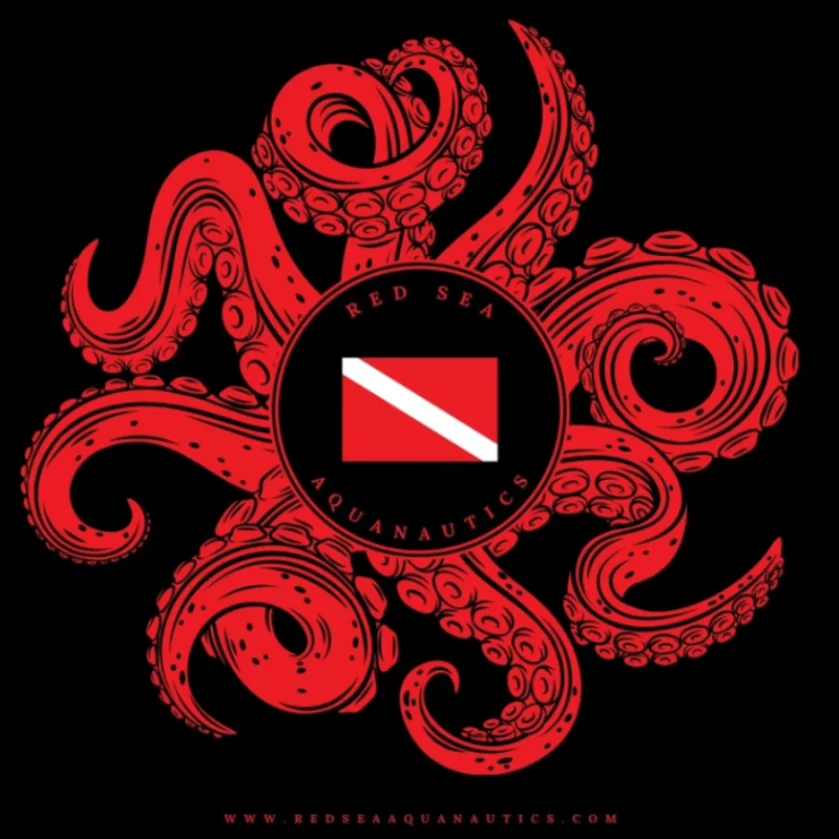 A red octopus logo with the words " red sea narcotics ".